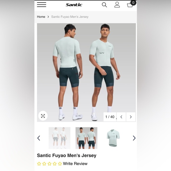 Santic Fuyao Men's Jersey Light Green Large NWT - Picture 1 of 9